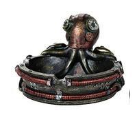 Pacific Trading Steampunk Octopus Cigarette Ashtray Ash Tray Tabletop Decoration Metal Look New