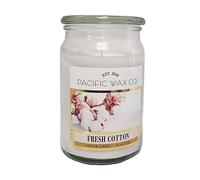 Pacific Wax Scented Candle Glass Jars Comes in 510g Each with 11 Fragrances and Burns Upto 85-HourTime (Fresh Cotton)