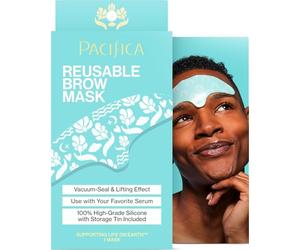 Pacifica Beauty Reusable Eyebrow Mask 100% Silicone Vacuum Sealing & Lifting Effect Minimise Fine Lines + Wrinkles Pair with Serum Storage Tin Included Vegan + Cruelty Free