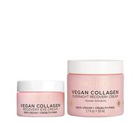 Pacifica Beauty Vegan Collagen Overnight Recovery Face Cream + Undereye Eye Cream Set, Hylauronic Acid, Caffeine, Vitamin E & C, Hydrating & Moisturising for Aging and Dry Skin, Pink, Pack of 2