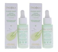 Pacifica Clean Shot Vegan Amino Acid 10 Percent Complex - Pack of 2 For Unisex 0.8 oz Serum