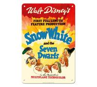 Pacifica Island Art Walt Disney’s Snow White and the Seven Dwarfs - First Full Length Feature Production - Vintage Film Movie Poster c.1937-8 x 12 inch Vintage Metal Tin Sign