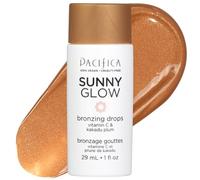 Pacifica Sunny Glow Liquid Tanning Drops for Face and Skin Brightening and Highlighting Makeup with Vitamin C for Cheeks and F Bronze 300ml (Pack of 300ml)