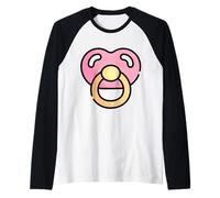 Pacifier Baby Binky Soother Teether Num Raglan Baseball Tee