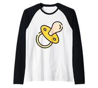 Pacifier Baby Binky Soother Teether Num Raglan Baseball Tee