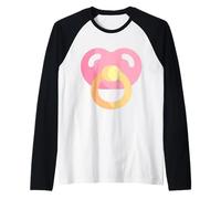 Pacifier Baby Binky Soother Teether Num Raglan Baseball Tee