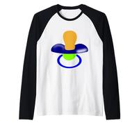 Pacifier Baby Binky Soother Teether Num Raglan Baseball Tee