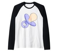 Pacifier Baby Binky Soother Teether Num Raglan Baseball Tee