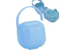 Pacifier Case, Portable Travel Storage Box Case, 3.74x2.44x2.36 inches Bpa Pacifier Holder with Secure Snap Closure, Compact Dustproof Soother Container for Babies