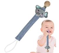 Pacifier Clip Holder - Cotton 27x7x3cm Animal Shape Strap, Teething Ring Clip, Nipple Holder for Pacifier, Teether | Anti-Lost Travel for Bib Toy Blanket, Animal Shapes Anti-Los
