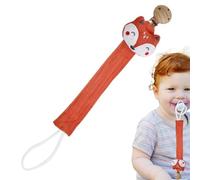 Pacifier Holder Clips for Teether Toy - Cotton 27x7x3cm | Animal Shapes Personalised Clip Anti-Drop Nipple Strap | Portable Pacifier Clip for Travel Outings and Daily Use