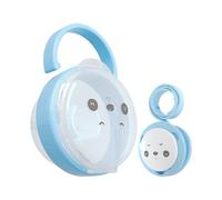 Pacifier Holder - Panda Pattern Chain Set | Pacifier Box With Dustproof Cover | Baby Divination Storage | Travel Friendly Kids Accessory, azul, Consulte la descripción, See description