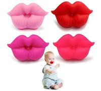 Pacifiers 0-3 Months, 4Pcs Newborn Pacifiers, Silicone Easy to Grasp Baby Lips, Bright Color Funny for Babies