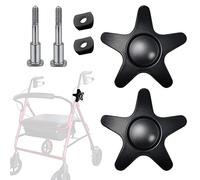 Pacify 2 Pack Replacement Adjustment Star Knobs for Rollator Walker Guardian Walker M6 T Bolt with Washers Platform Attachment for Walker