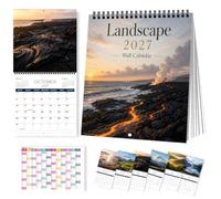 Pacify 2027 Wall Calendar 8.26 Inch, Nature Landscape Calendar