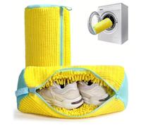 PACIOCEAN 2Pack Shoe Washing Machine Bags, Reusable Laundry Bags with Zipper for All Shoes - Durable Mesh Wash Bags for Trainers, Boots & Sneakers in Washing Machine