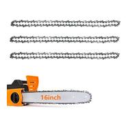 PACIOCEAN 3 Pack Chainsaw Chain for 16 Inch Bar, 59 Drive Links, 3/8" LP 0.050" Gauge, Replacement Chain fits for Titan, Black & Decker, Einhell, Ryobi, Oregon and More (91PJ057X) and Other Chainsaws
