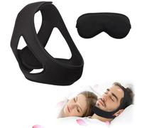 PACIOCEAN Anti Snoring Chin Strap,Snoring Aids for Men and Women,Snoring Reduction Stop Snoring Device Snoring Solution,Adjustable Airflow Jaw Strap and Eye Pad(2pcs/Set)