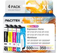 PACITEK Replacement for 603XL Ink Cartridges Multipack Compatible with Epson Expression Home XP-2100 XP-3100 XP-4100 XP-2105 XP-3105, Workforce WF-2810 WF-2830 WF-2835 WF-2850, 4 Pack