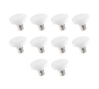 Pack 10, LED Bayonet Light Bulb, T75 R50 Reflector 12W (100W Equivalent) Cool White 6400K Non-Dimmbale 1200lm,B22 Flat SES LED Spotlight Bright Bulb Wide Angle Home Decoration [Energy Class A]