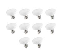 Pack-10 Led T75 B22 R50 Reflector Spotlight Ses 12W (100W Equivalent) Cool White 6400K Non-Dimmable Bayonet Flat Bulb