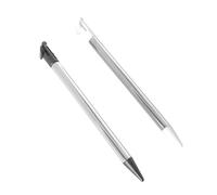 Pack 2 New3DSXL Extra Stylus Telescopic Metal Touch Pen Replacement, for New 3DS XL LL 3DSXL 3DSLL Handheld Game Console, Black & White Telescoping Touchscreen Pencils Two PCS Accessories