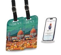 [Pack 2] tag8 Florence Smart Bag Luggage tag |Trendy Luggage tag ID Identification Fashionable Digital Name tag | Airline Compliant, SITA World Tracer Code Enabled | Travel Gift idea, Collectible