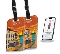 [Pack 2] tag8 Lisbon Smart Bag Luggage tag |Trendy Luggage tag ID Identification Fashionable Digital Name tag | Airline Compliant, SITA World Tracer Code Enabled | Travel Gift idea, Collectible