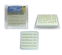Pack 20 Sterling Silver Nose Rings Clawset Jewel- Boxed (Nose Ring Gold)