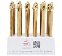 Pack 24 bolígrafos madera clave de sol B1078