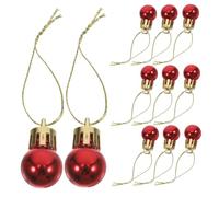 Pack 2cm Mini Christmas Baubles Red Plastic Balls Christmas Tree Decor Ball Pendant for Home Decorating