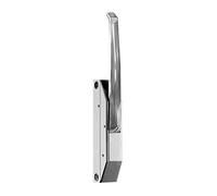 Pack 2X Vertical Locking System Without Key for Gastro Cabinet Doors | Nose Handle Type A, Galvanized Steel | Lateral Fixing | Right-Left | Zamak Gloss Chrome-Plated
