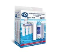 Pack 3 Filters for Reverse Osmosis Equipment, Standard. 1 Sediment, 1 GAC Coal and 1 Block Coal. Replace at least once a year. Eliminates impurities, Eliminates contaminants, Reduces sediments. Bbagua