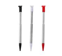 Pack 3 for New 2DSXL Extra Stylus Replacement Telescopic Metal Pencils Multi-Color, for New2DSXL 2DSLL 2DS XL LL Console, Black/White/Red Telescoping Resistive Touchscreen Touch Pen