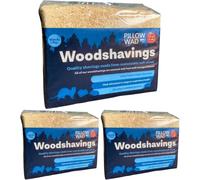 Pack 3 Pillow Wad Wood Shavings 4.5kg Kiln Dried | Dust Extracted Small Animal Bedding Premium Quality | Soft & Absorbent Pet Bedding for Rabbits, Guinea Pig, Hamster, Sawdust & Other Small Pets.