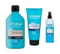 Pack 3 - Shampoo 400 ml, Mask Acond 200 ml, Acond Inst 250 ml. Hydra Hyaluronic Hair from Normal to Dry with Hyaluronic Acid, Niacinamide and Provitamin B5. Deliplus