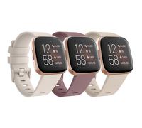 Pack 3 Straps for Fitbit Versa 2 Strap/Versa Strap for Women Men, Silicone Sport Replacement Wristband for Fitbit Versa Lite/Versa 2/ Versa (Starlight/MilkTea/Violet Smoke, S)