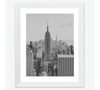 Pack 3 White Picture Frame 8 x 10 - Ribbed Textured Photo Frame Real Glass Front - Family Photos Wall Hanging Art Display - Portrait Landscape Freestanding Tabletop Frame