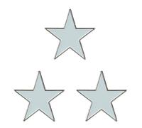 Pack 3PCS 25mm White Color Star Pin Jewelry Star Badge Star Lapel Pins Brooches Badges