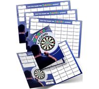 Pack 4 Fundraiser Hero Name the Darts Legend Fundraising Scratch Card. A4 Size - 50 Names - Double Sided 330gsm Cards
