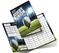 PACK 4 Name The Rugby Union Team Fundraising Scratch Card. A4 Size - 100 Names - Double Sided 330gsm Card