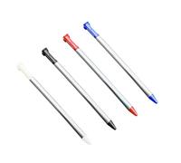 Pack 4 New3DS Stylus Metal Touch Pen Multi-Color Replacement, for New 3DS New3DS Handheld Console, Extra Resistive Touchscreen Pencil Touchpen White Black Red Blue Spare Parts Accessories