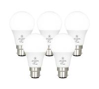 Pack-5, Led Bayonet A60 - 60mm Diameter Light Bulb Non-Dimmable Cool White 6400K B22 Base Gls 806 Lumens Energy Saving Bulb