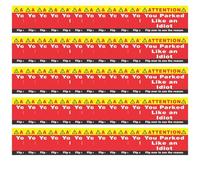 (Pack 50) Bad Parking Cards You Parked Like An Idiot Business Cards 3.54"x1.97" Violation For Funny Prank Parking Gag Notice