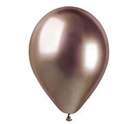 Pack 50 balloons metallized in natural latex Premium Quality G120 (Ø 33cm / 13"), gold pink metallized