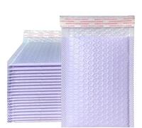 Pack 50 Padded Envelopes,Bubble Envelopes Purple/Colourful Packing Bags Self-Sealing Filled Envelope Shipping Packaging Anti-Fall Protection Bubble Mailers (50 pcs Purple,15 * 20cm)