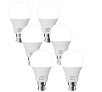 Pack-6,LED Bayonet A60 Light Bulb, 9W (100W Equivalent) Non-dimmable Warm White 2700K 806lm Super Bright B22 LED Bulb, BC 60mm Diameter GLS Energy Saving Light Bulb