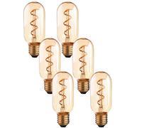 Pack 6| LED Tubular E27 Light Bulb, T45 4W (40W Equivalent) Non-Dimmable