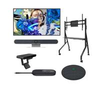 Pack 65" 4K Mobile BYOD Video Conferencing with Extension Microphone Complete mobile meeting room solution with 65" 4K display, AI video bar, wireless