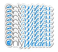 Pack 6PCS Only Welders Stickers Funny Welding Waterproof Vinyl Decals Decor Hard Hat Helmet Toolbox Water Bottle Tumbler Phone Case Laptop Cars Bumper Gifts for Welder Dads Men